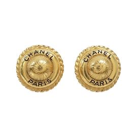 Boucles d'oreilles clip en or Chanel Doré