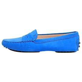 Tod's-Blue suede loafers - size EU 37-Blue