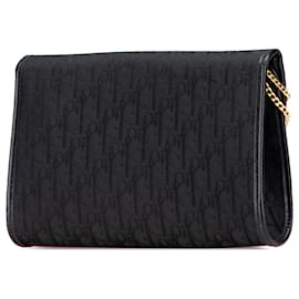 Dior-Dior Black Diorissimo Trotter Canvas Chain Shoulder Bag-Black