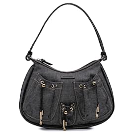 Givenchy-Givenchy Black Denim Shoulder Bag-Black