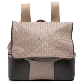 Bottega Veneta Brown Nappa Intrecciato Backpack Brown Beige
