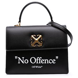 Off White Off-White Schwarze Kalbsleder Jitney 1.4 Handtasche Schwarz