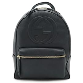 Gucci Soho Interlocking G Backpack Black Yellow