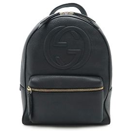 Gucci Soho Interlocking G Rucksack Schwarz Gelb
