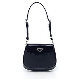 Borsa a spalla mini Prada Cleo spazzolata (1bh188) Nero