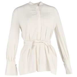 Marc by Marc Jacobs Blouse à taille nouée en soie crème Blanc Écru