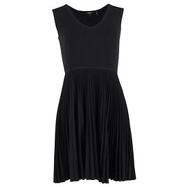 Ärmelloses plissiertes Mini-Combo-Kleid von Theory aus schwarzem Polyester Schwarz