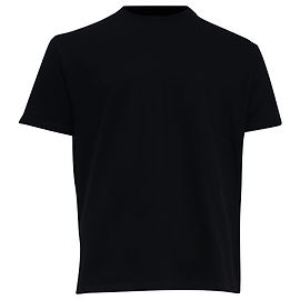 Camiseta preta de algodão com logo bordado da Amiri no decote redondo Preto