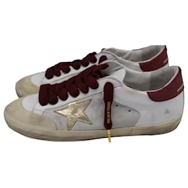 Golden Goose-Golden Goose Super-Star Sneakers in Leather and Suede-White
