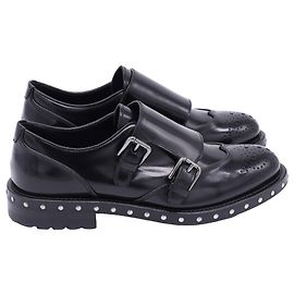 Sapatos Oxford com studs Dolce & Gabbana em couro preto Preto