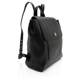 Tory Burch Leather Carter Backpack Black