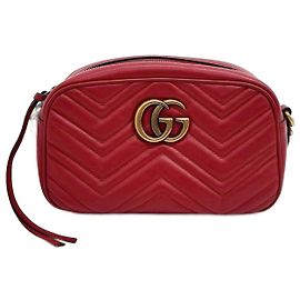 Borsa a tracolla Gucci Marmont (447632) Rosso