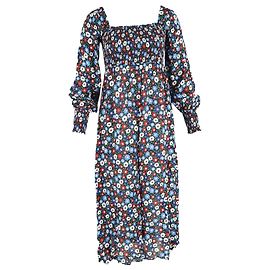 Autre Marque Rixo Marie Abito Midi Stampato in Viscosa Multicolore Multicolore
