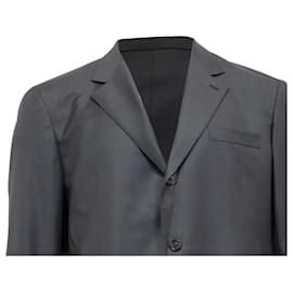 Brunello Cucinelli- Brunello Cucinelli Single-Breasted Blazer and Trousers Suit in Grey Wool-Grey
