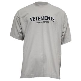 Vêtements Camiseta estampada em algodão cinza edição limitada Vetements Cinza