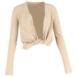 Jacquemus Le Gilet Noué Top Anudado en Algodón Beige Beige
