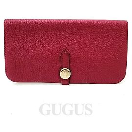 HermèS Long Dogon Wallet Red