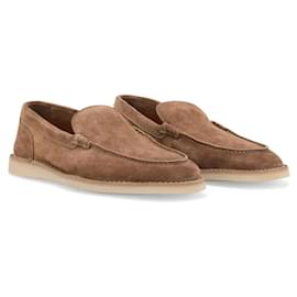 Dolce & Gabbana-Dolce & Gabbana Suede Loafers-Brown,Beige