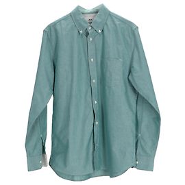 Autre Marque Camisa Oxford com colarinho abotoado Mr P. em algodão orgânico verde Verde