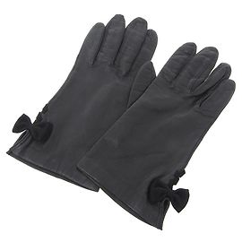 Bally Lederhandschuhe schwarz Größe 7 Schwarz