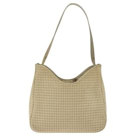 Givenchy-GIVENCHY Staggered Pattern Shoulder Bag Canvas Beige Auth 130221-Beige