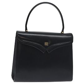 GIVENCHY Handtasche aus schwarzem Leder mit Silber Auth bs27366 Schwarz Silber