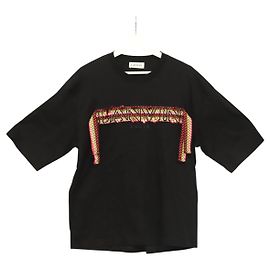 Camiseta de algodón negra LANVIN Auth ym010M Negro
