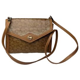 Céline Borsa in pelle vintage Celine Paris marrone D'oro