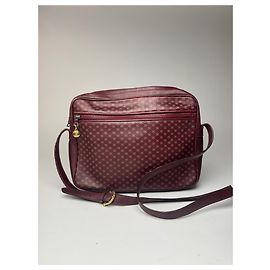 Céline Bolsa de couro monograma Triomphe vintage da Celine roxa Roxo