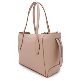 Tod's-Tod's Light Pink Leather Tote Bag-Pink