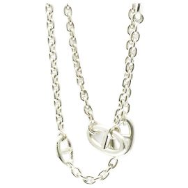 Hermès Collana Pendente Chaine D'ancre Hermes Argento