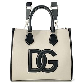 Dolce & Gabbana Black Canvas Tote Bag Black