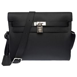 Hermès HERMES Kelly Tasche aus schwarzem Leder - 102770 Schwarz