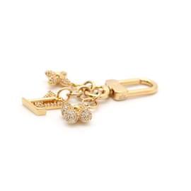 Louis Vuitton-Louis Vuitton Charm Micro LV Iconic Rhinestone-Golden