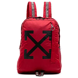 Off White Off-White Red Nylon Arrows Backpack Other