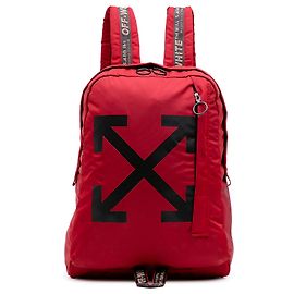 Off White Off-White Roter Nylon Pfeil-Rucksack Andere