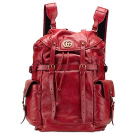 Gucci GG Marmont Leder-Rucksack Rot