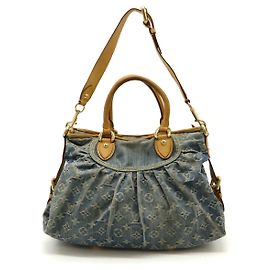 Louis Vuitton Neo Cabby Monogram Denim 2way Bag Blue