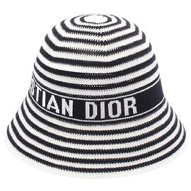 Christian Dior Dior D-Tulipe Polyester-Baumwollhut Schwarz