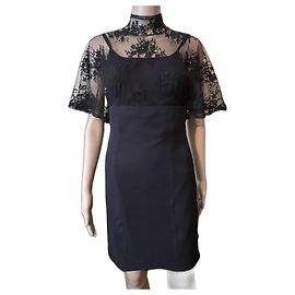 Red Valentino Seidenkleid schwarz Schwarz