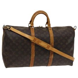LOUIS VUITTON Monogram Keepall Bandouliere 50 Bolsa Boston M41416 LV Auth 128979 Monograma
