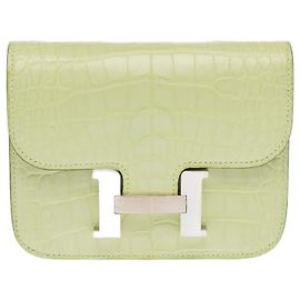 Hermès HERMES Constance Slim Crocodile Yellow Accessory - 102730 Yellow