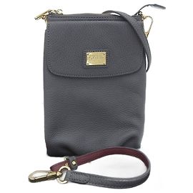 Autre Marque Bolsa de ombro Hercules em couro COCOCELUX GOLD Cinza Bordeaux