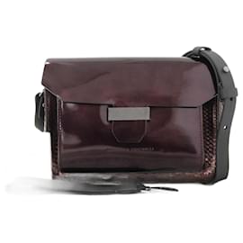 Brunello Cucinelli Python Leather 2WAY Clutch Bag Red Other