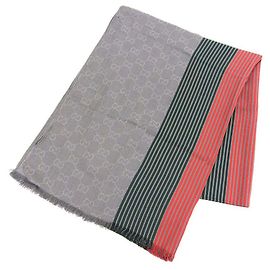 Cachecol de algodão e seda com padrão GG da Gucci Outro Roxo
