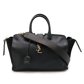 Yves Saint Laurent Downtown Cabas Handbag Black