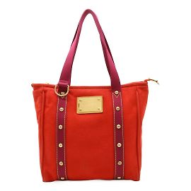 Borsa tote MM della linea Antigua di Louis Vuitton Rosso Porpora