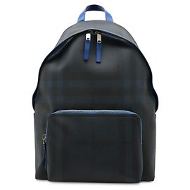 Burberry Rucksack mit rauchigem Karomuster Schwarz Blau Marineblau