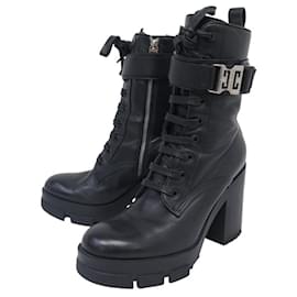 Givenchy-GIVENCHY SHOES BLACK TERRA LEATHER ANKLE BOOTS BE603QE1AU 40-Black