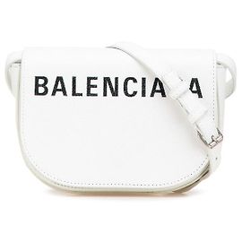 Bolsa de ombro de couro Balenciaga Ville Day Branco